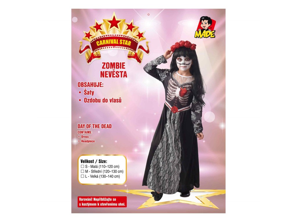 09337 - Šaty na karneval - smrt, 120 - 130 cm