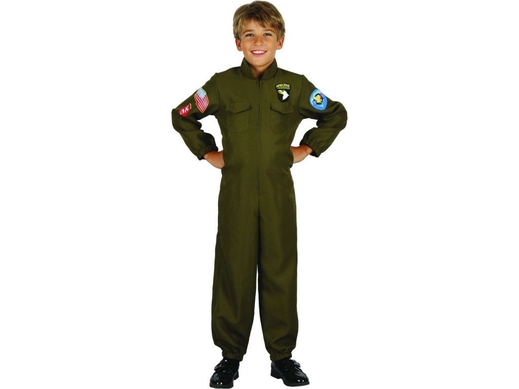 09382 - Šaty na karneval - vojenský pilot, 120 - 130 cm