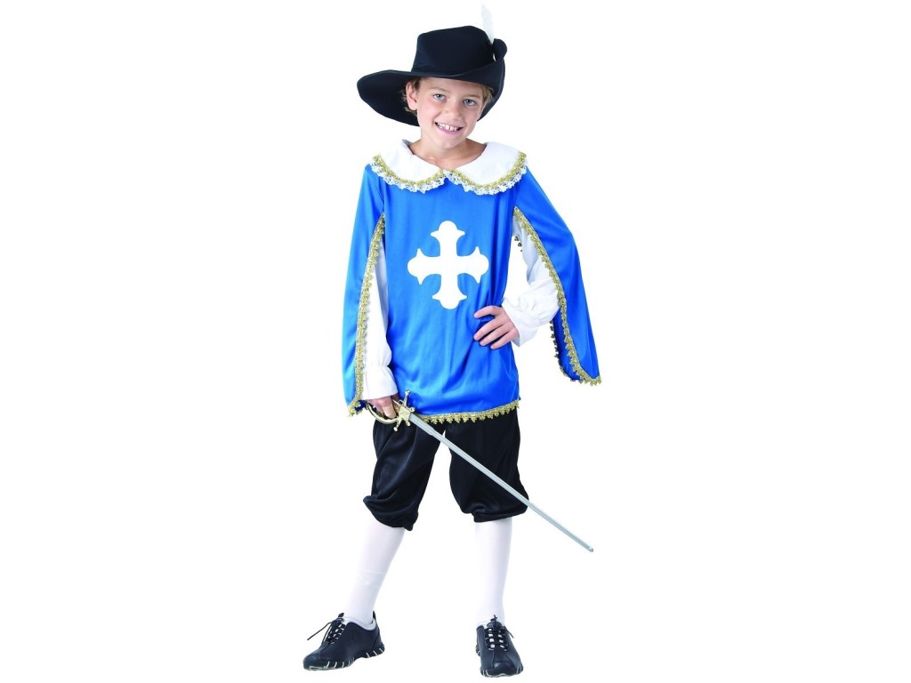 09497 - Šaty na karneval - mušketýr, 130 - 140 cm