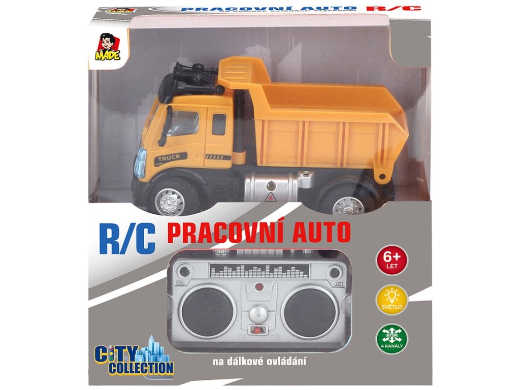 08444 - Auto stavební, na dálkové ovládání, 4 kanál, 17 x 16 x 7 cm