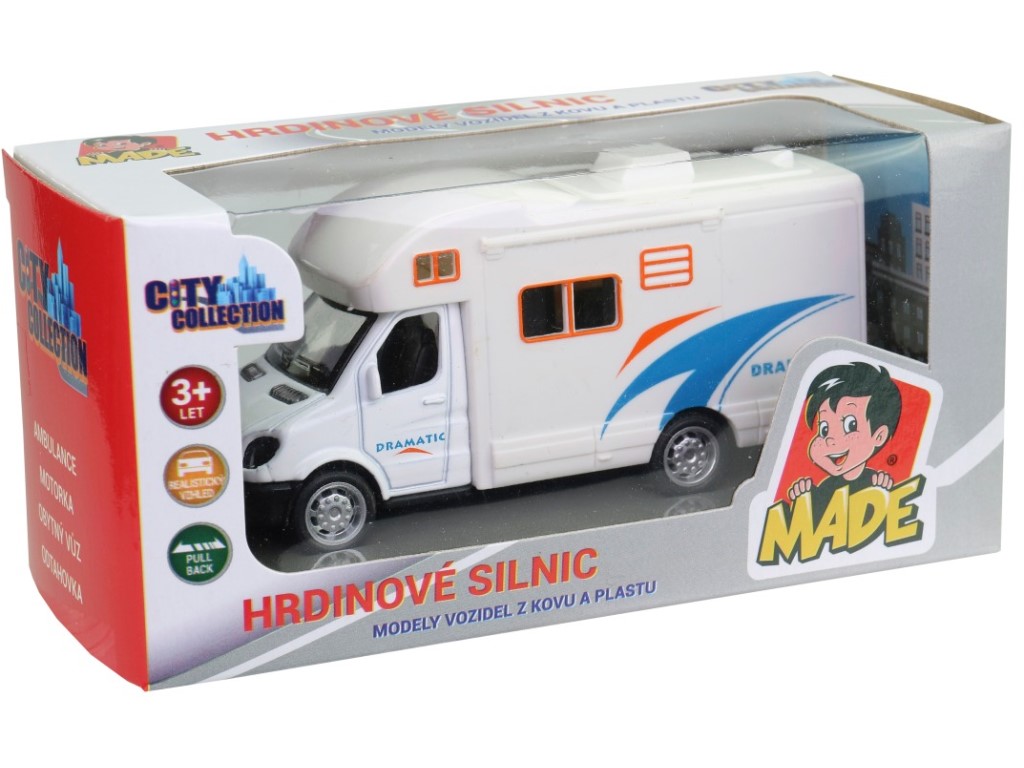 10699 - Obytné auto kovové, zpětný chod, 11 cm