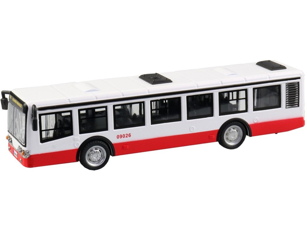 10646 - Autobus kovový na zpětný chod, 16cm