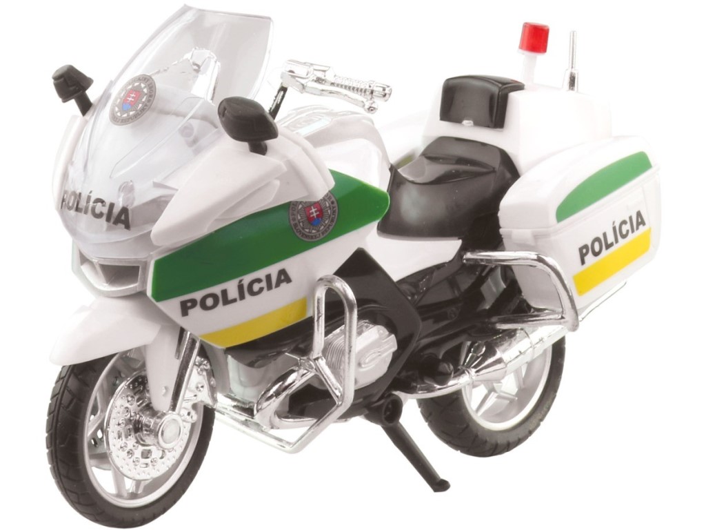 MaDe Motorka policejní kovová CZ 18cm