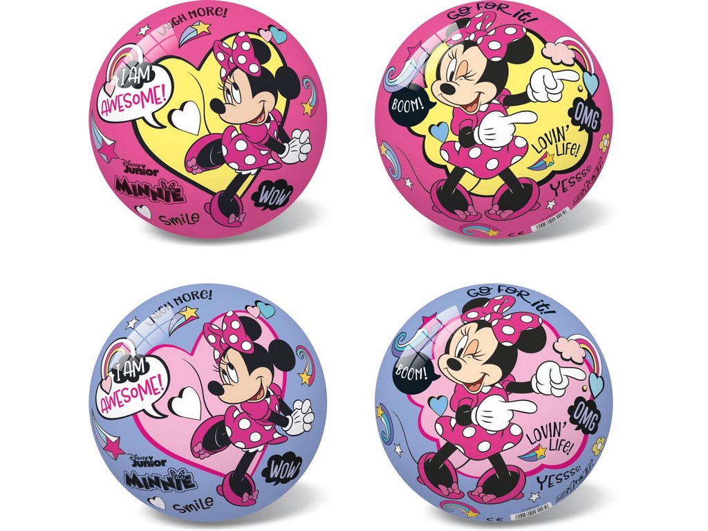 13379 - Míč Disney Minnie růžový, fialový 14 cm