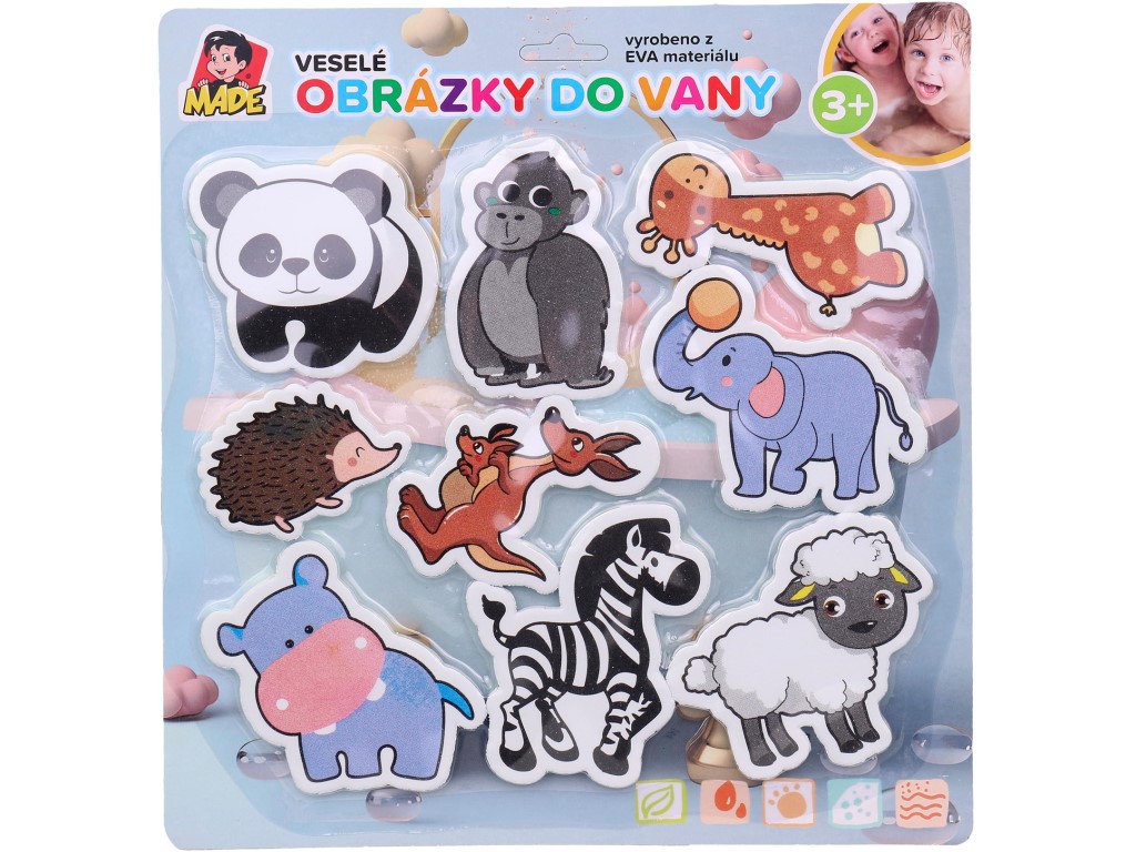 15269 - Zvířátka safari do vany, soft, 29 x 1 x 31 cm