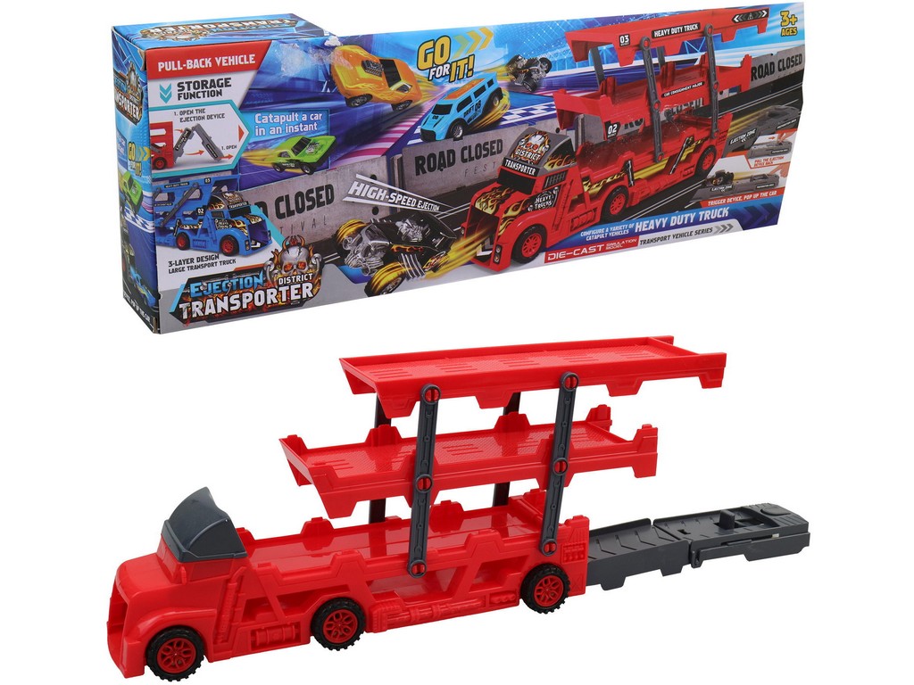 15857 - Auto nákladní, přepravní, 6 aut, 45 cm