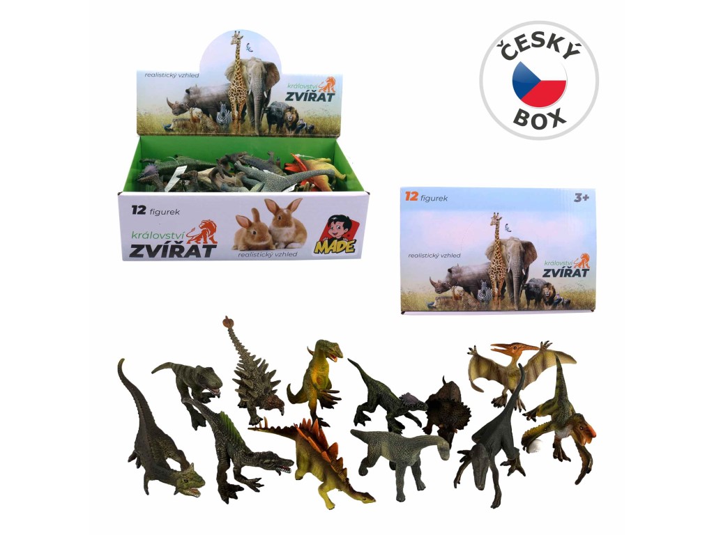 Dinosaurus, 12 ks v boxu, 15 cm
