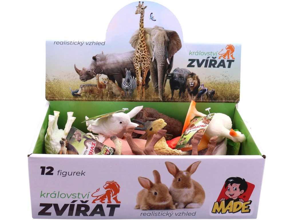 Zvířátka domácí 12 ks  v display  boxu, 12,5 cm