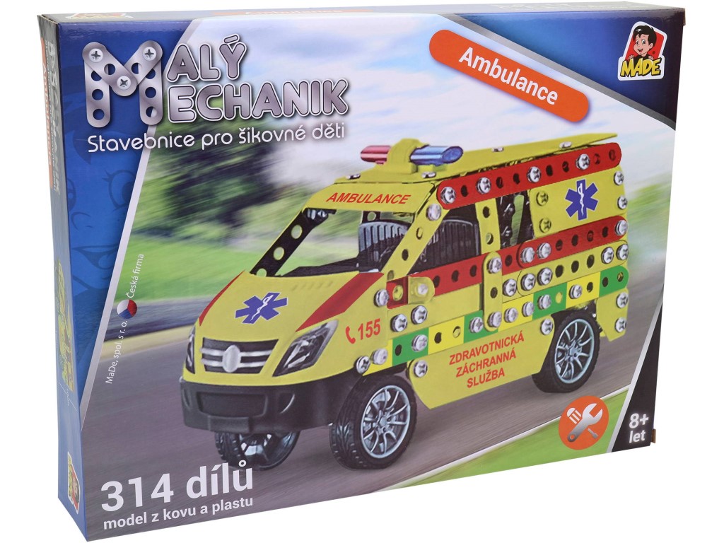 Malý mechanik ambulance, 314 ks, 18 x 7 x 10 cm