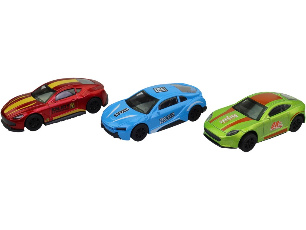 Auto sportovní v boxu, 24 ks v display boxu, 10 cm