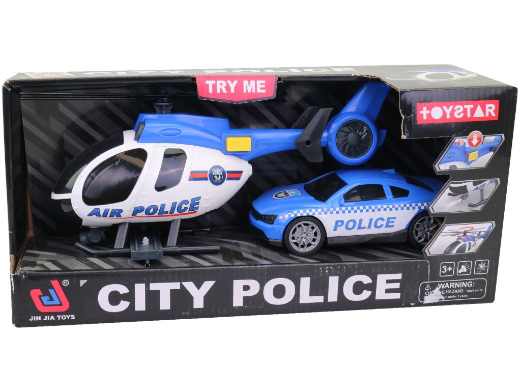 21053 - Vtrulník s policejním vozem, 20,8 x 7,5 x 12,5 cm