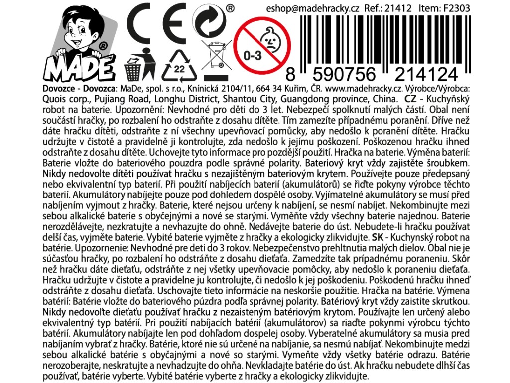 21412 - Kuchyňský robot na baterie
