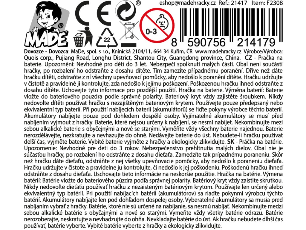 21417 - Pračka na baterie