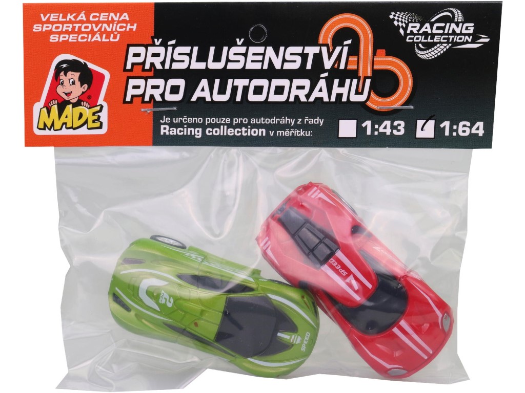 21568 - Autodráha náhradní autíčka, 2 ks 1:64