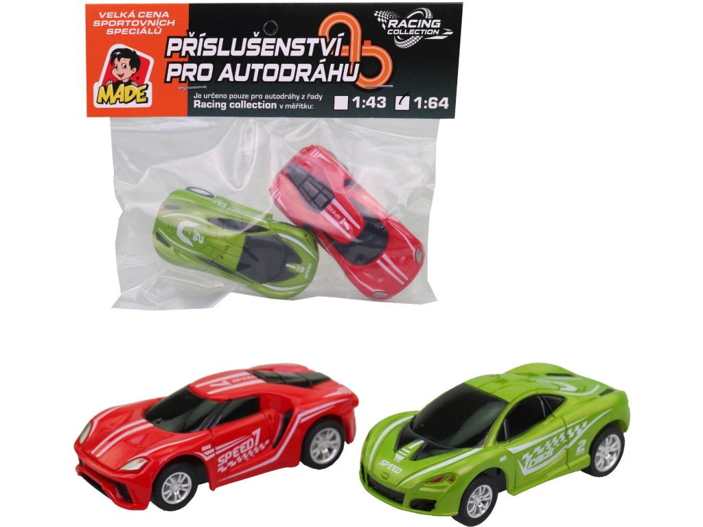 21568 - Autodráha náhradní autíčka, 2 ks 1:64