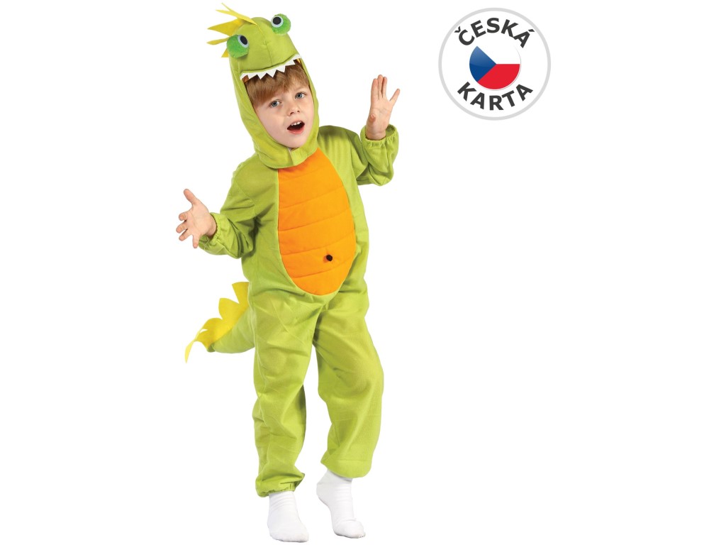 21487 - Šaty na karneval - dinosaurus, 80 - 92 cm