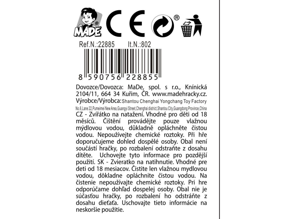 Pejsek na natažení, 12 ks v display boxu, 9 cm