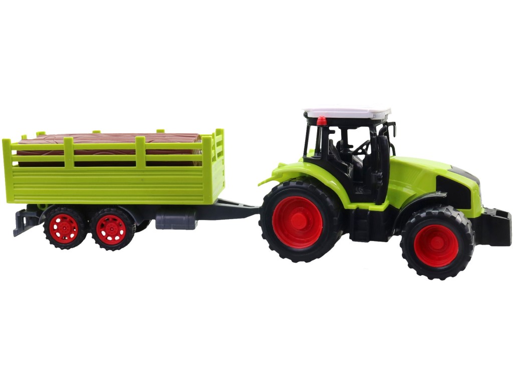 Traktor s přívěsem, na setrvačník, 38 cm