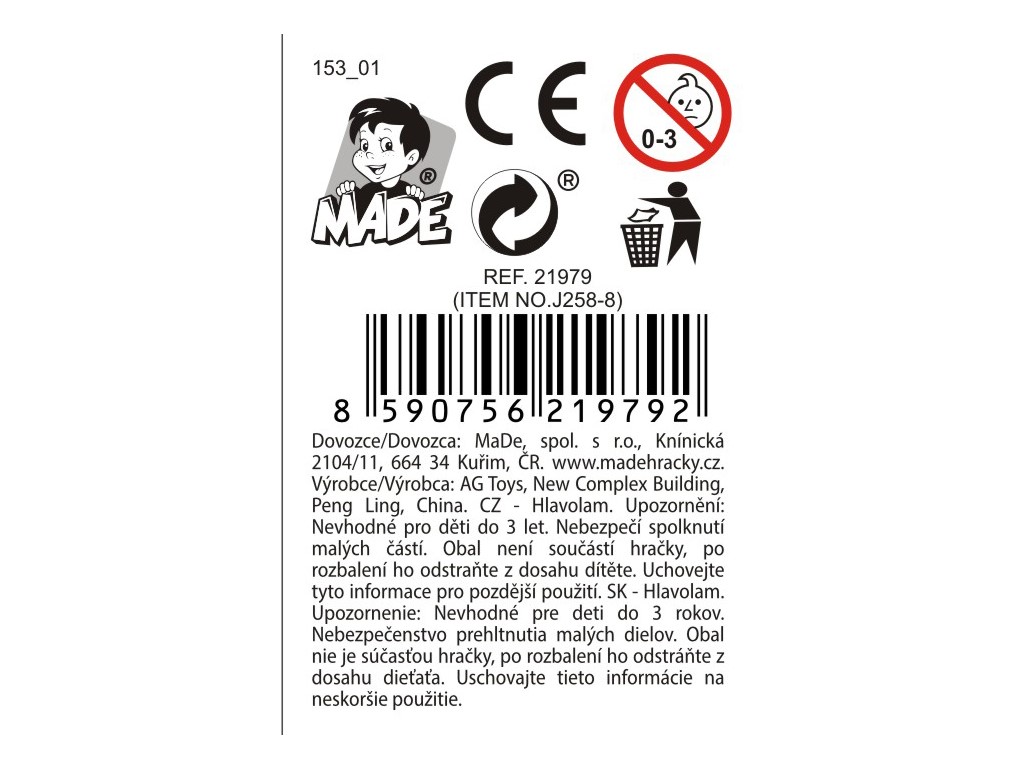 Kostka magická 6 kusů v display boxu
