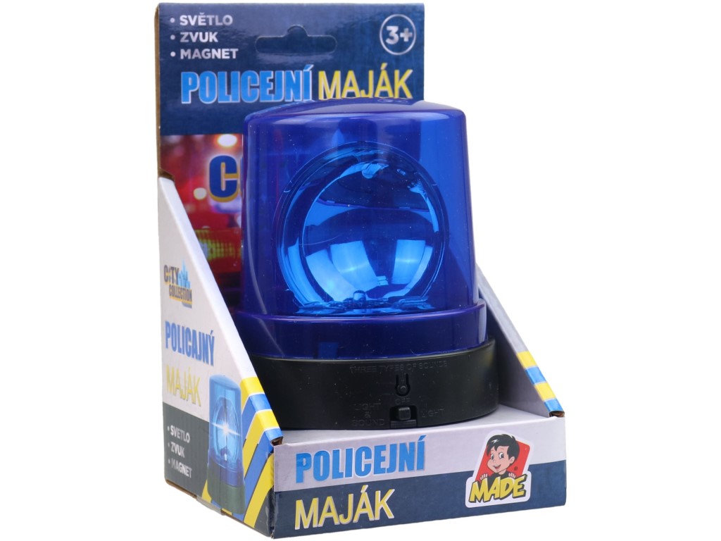 Maják modrý a červený, na baterie