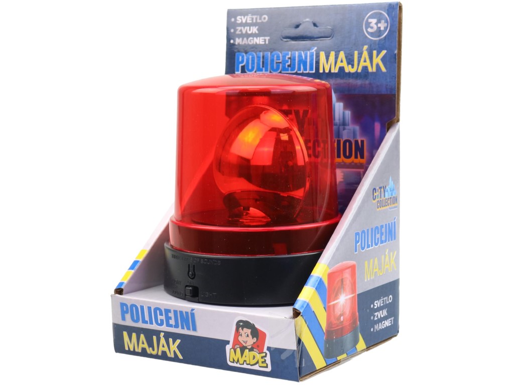 Maják modrý a červený, na baterie