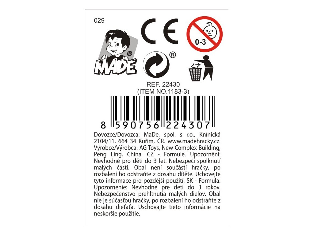 Formule na kartě 3 kusy