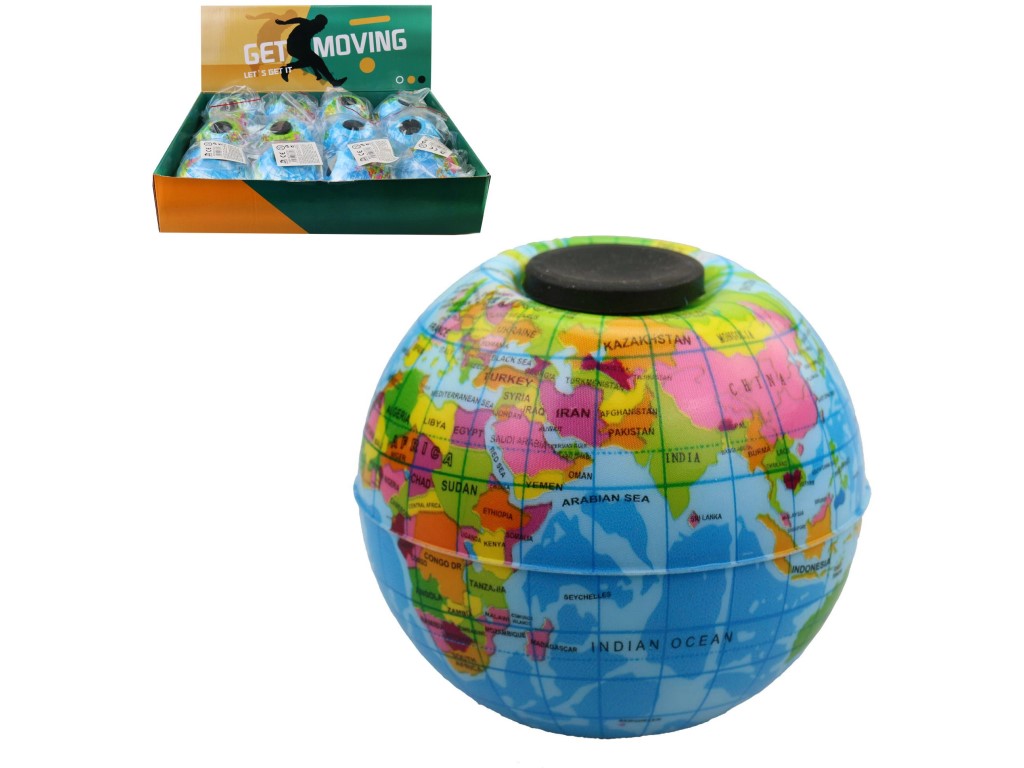 Míček spiner planeta, 12 ks v display boxu, 8 cm