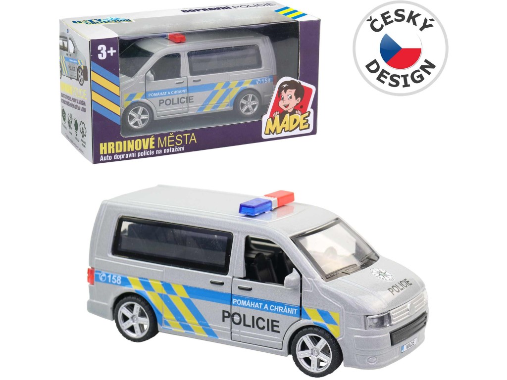 Auto, policejní dodávka, CZ design i box