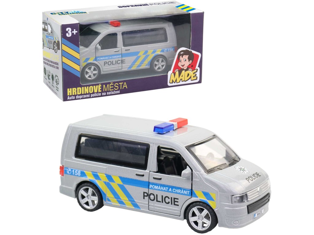 Auto, policejní dodávka, CZ design i box