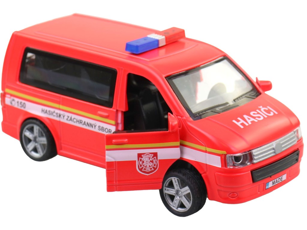 Auto, hasičská dodávka, CZ design i box