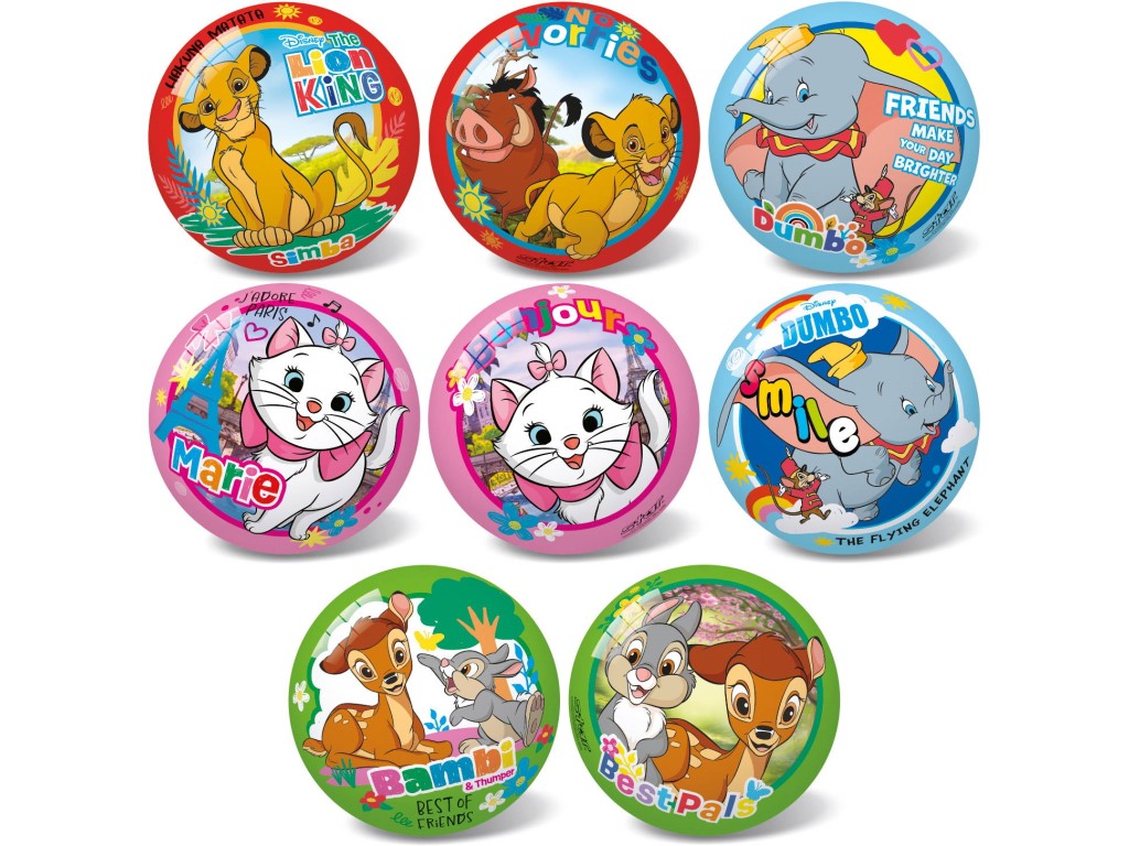 Míč CLASSICS DISNEY 11 CM ASSORTED (4 designs), 11 cm