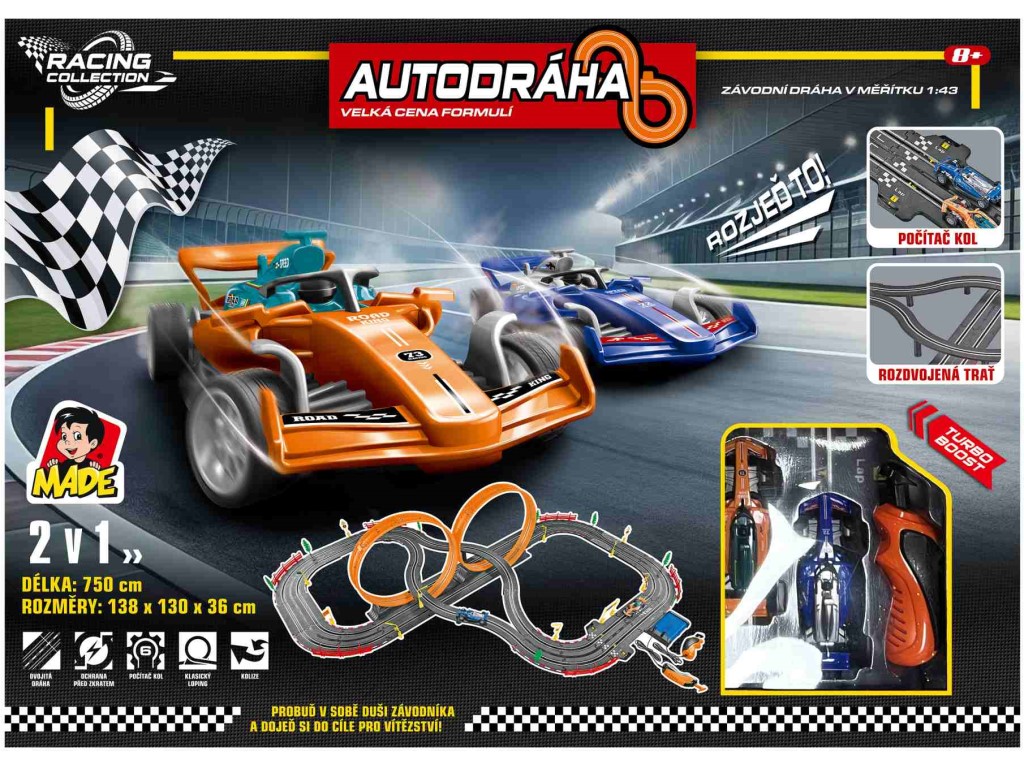 Autodráha s formulemi, 750 cm