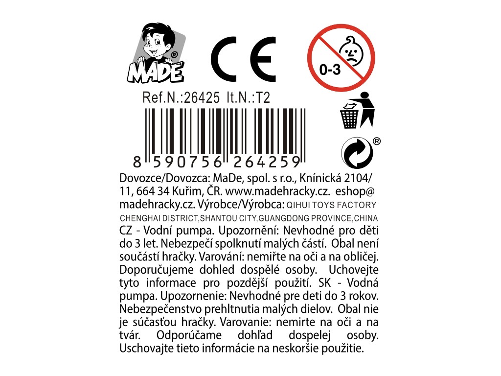 Vodní pumpa, 12 ks v display boxu, 46 cm