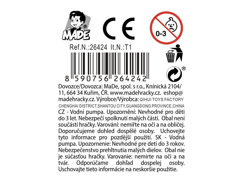 Vodní pumpa, 12 ks v display boxu, 46 cm