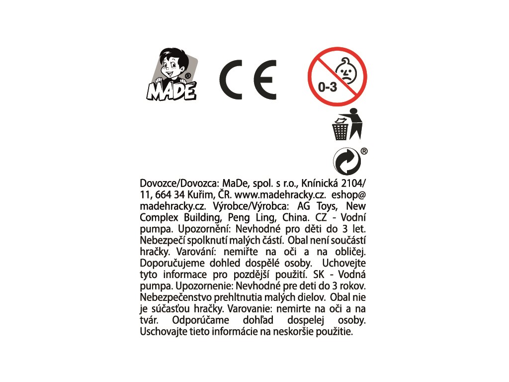 Vodní pumpa, 24 ks v display boxu, 45 cm