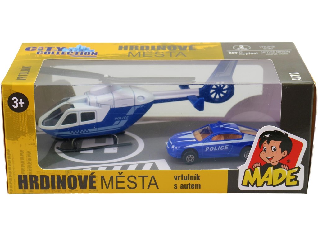 Záchranářská sada, vrtulník a auto