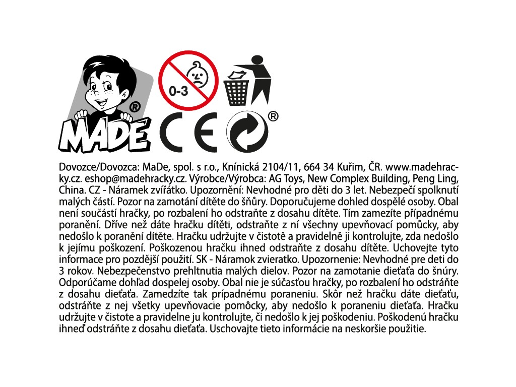 Náramek netopýr na kartě