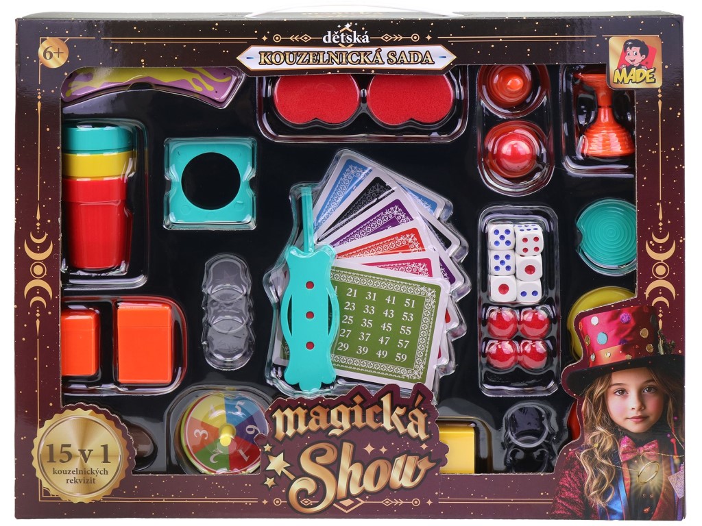 Kouzelnická sada 15v1 – Velký set kouzel pro děti
