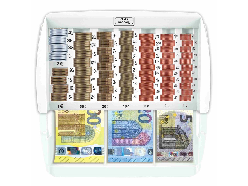 Box na peníze – organizér na euro mince a bankovky