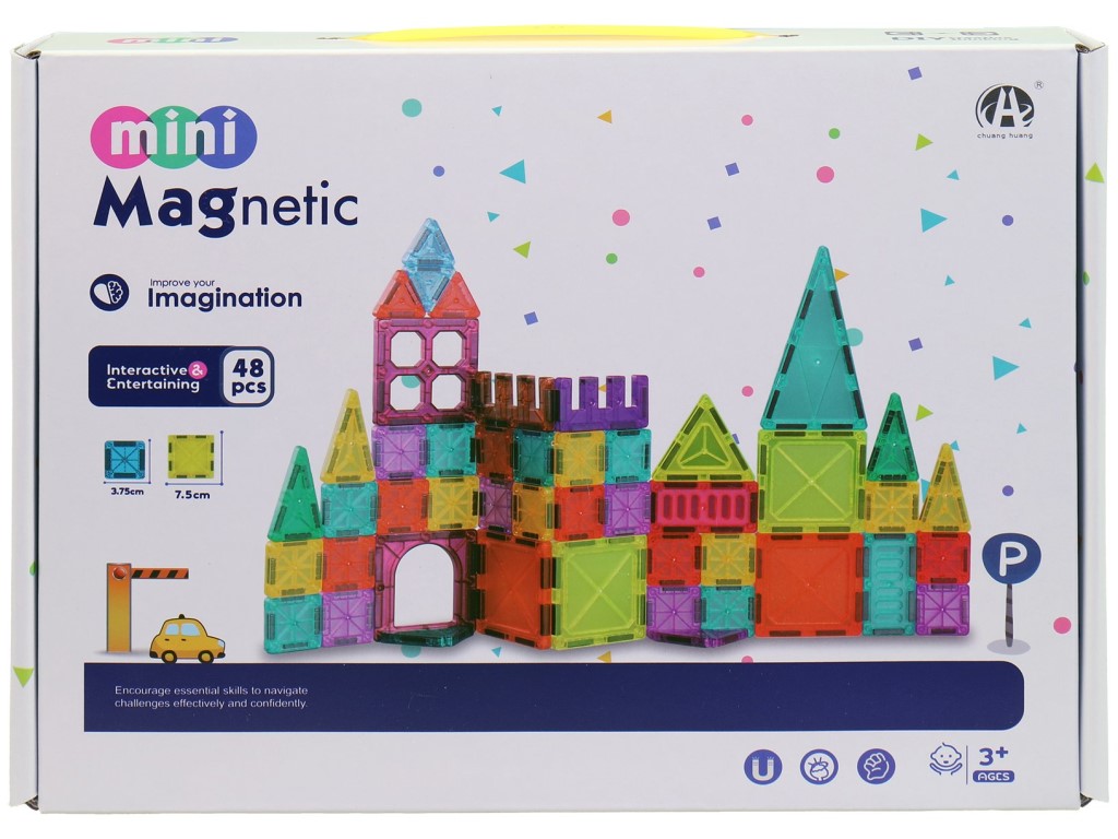 Magnetická stavebnice, 48 dílů