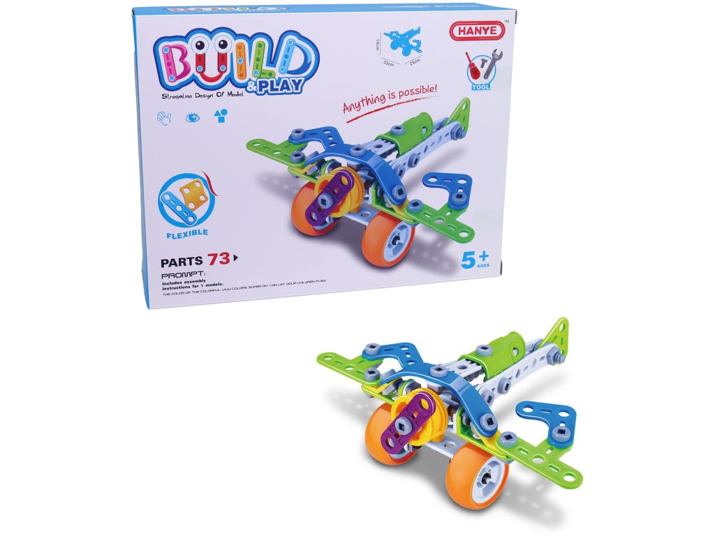 Malý Mechanik Junior, letadlo, 73 dílů, 30 x 23 cm