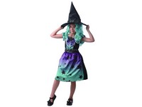 09190 - Šaty na karneval - čarodějnice, 120 - 130 cm