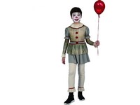 09304 - Šaty na karneval -  strašidelný klaun,  120 - 130 cm