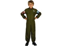 09381 - Šaty na karneval - vojenský pilot,  110 - 120 cm