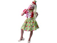 09627 - Šaty na karneval - klaun dívka,  110 - 120 cm
