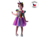 09746 - Šaty na karneval -  jednorožec, 92 - 104 cm