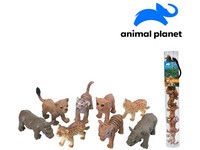 07544 - Zvířátka v tubě - safari, mobilní aplikace pro zobrazení zvířátek, 5 - 7 cm, 8 ks