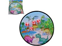 15120 - Terč s dinosaury a míčky na suchý zip, 36 x 36 cm