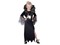 82491 - Kostým na karneval - Černá královna, 130-140 cm
