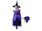09183 - Šaty na karneval - čarodějnice, 110 - 120 cm